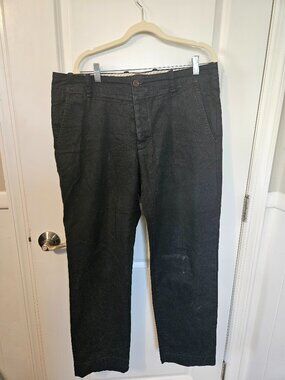 Banana Republic Heritage Chino Pants 34x32 Black Cotton Straight Fit